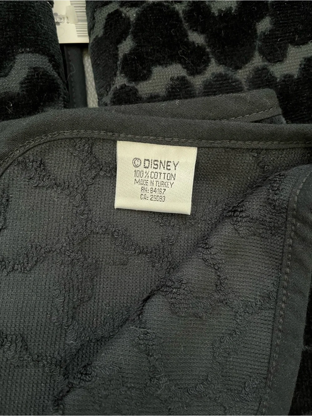 Disney’s Hidden Mickey Black Patterned Towel Set
